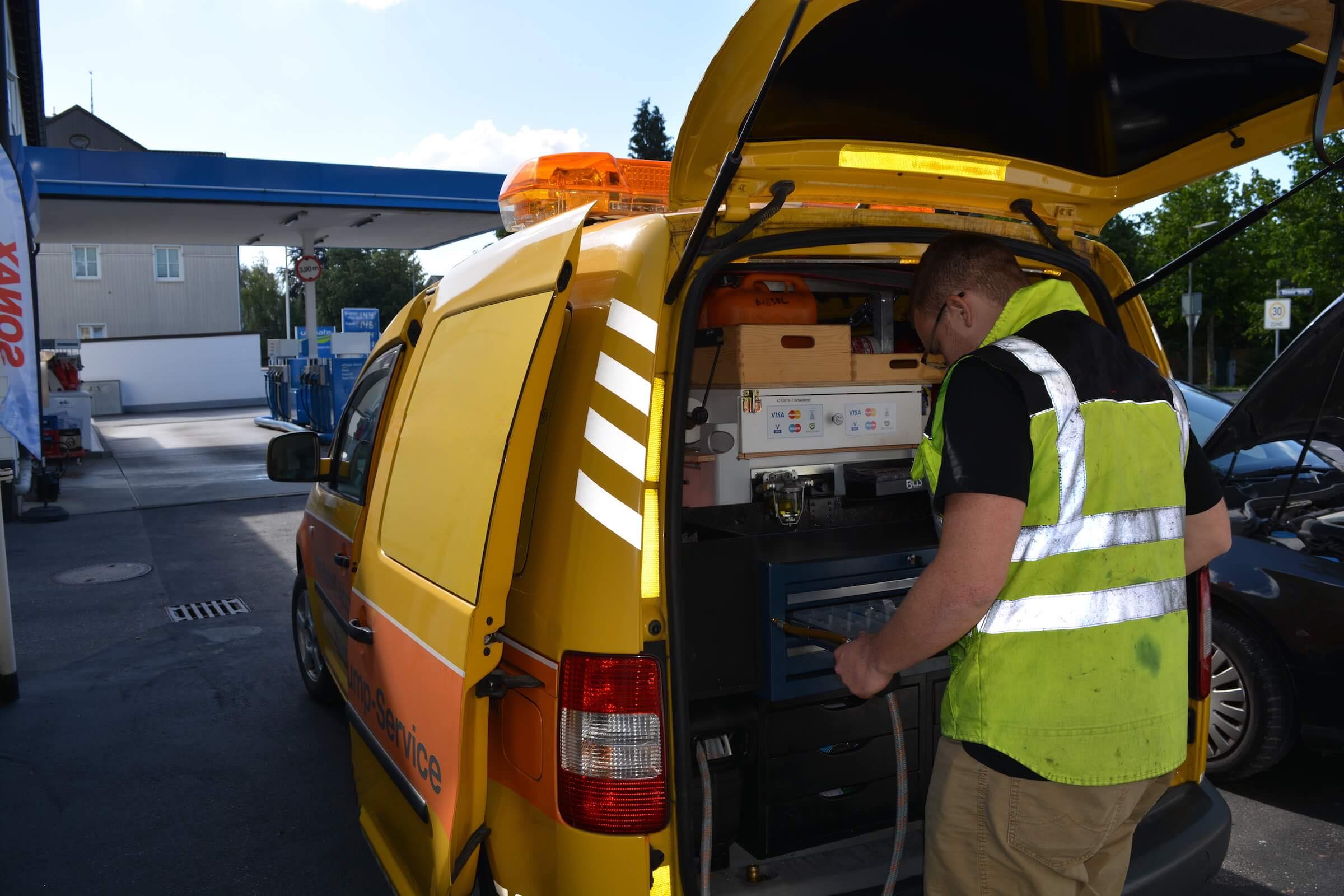 Mobiler Abpumpservice im Einsatz - Schnelle Hilfe bei falsch getankt